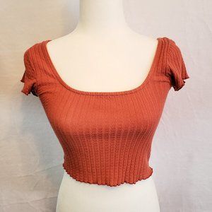 Essentials Crop Top Burnt Orange Small